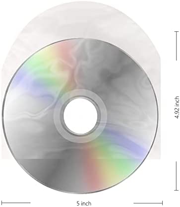 100PCS CD/DVD Sleeves Anti-Static Clear Transparent Plastic Sleeve for 5inch CD and DVD