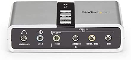 StarTech.com 7.1 USB Sound Card - External Sound Card for Laptop with SPDIF Digital Audio - Sound Ca