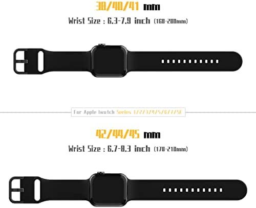 Amazon.com: Sport Band Compatible with Apple Watch Bands 49mm 45mm 44mm 42mm, Soft Silicone Wristban