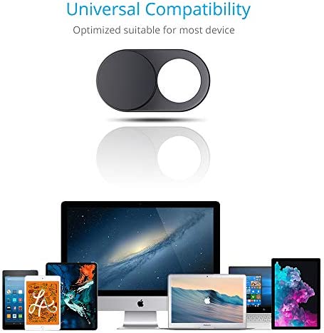 CloudValley Upgrade Magnetic Webcam Cover, [6-Pack] 0.023 inch Metal Camera Cover Slide for Mac, iPa