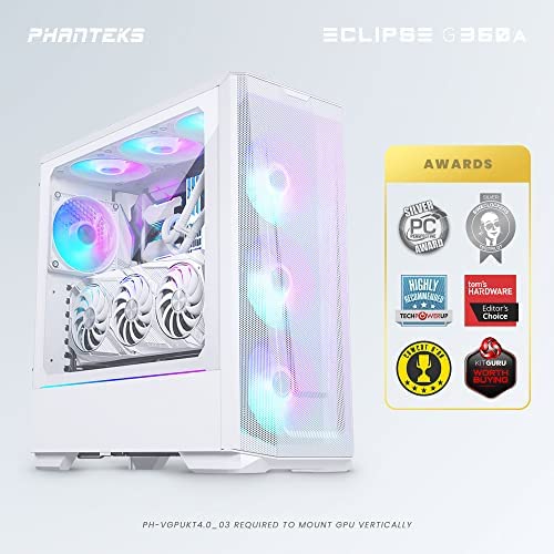 Amazon.com: Phanteks (PH-EC360ATG_DMW02) Eclipse G360A Ultra-fine Performance Mesh, Mid-Tower Gaming