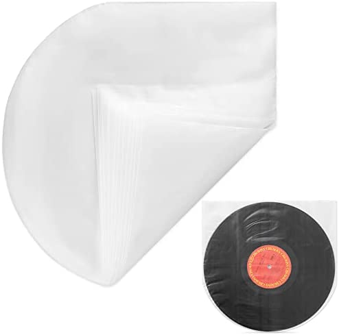 BUBM 50 Pieces Inner LP Vinyl Record Sleeves Antistatic – 12 Inch Protective Vinyl Cover Sleeves