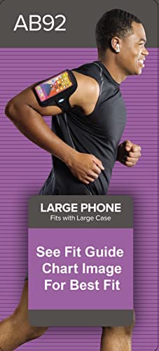 Tune Belt AB92 Cell Phone Running Armband Holder Case for iPhone 14 Pro Max, 14 Plus, 11/12/13 Pro M