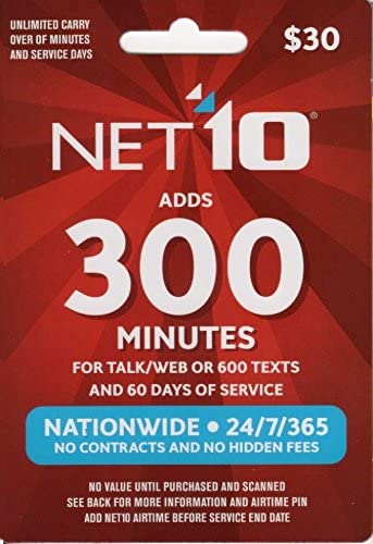 Amazon.com: Net10 Prepaid Wireless Airtime Minutes $30 Refill Card (Email Delivery) : Cell Phones &a