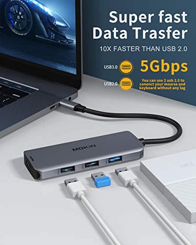 Docking Station USB C to Dual HDMI Adapter, USB C Hub Dual HDMI Monitors for Windows,USB C Adapter w