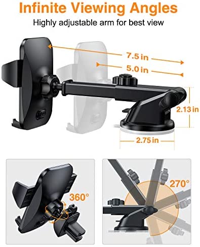 Amazon.com: VANMASS Universal Car Phone Mount,【Patent & Safety Certs】 Upgraded Handsfree Stand,