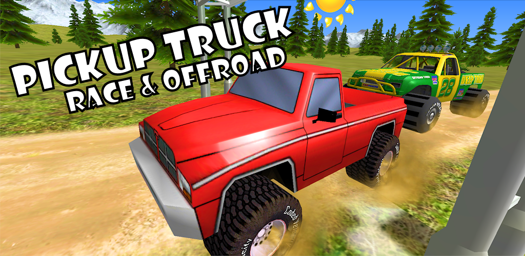 Pickup Truck Race & Offroad! 3D Toy Car Game For Toddlers and Kids With Racing, Contests, & 4WD 4x4
