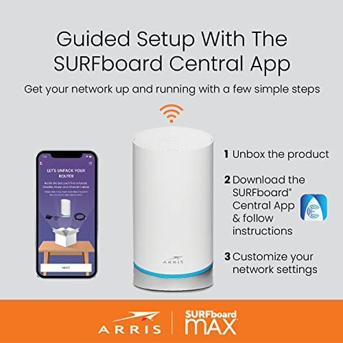 Amazon.com: ARRIS Surfboard | SB8200 DOCSIS 3.1 Modem (1 Gbps Max Speeds) & W121 AX6600 WiFi 6 M