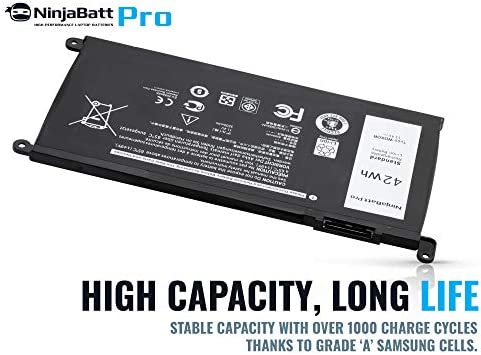 Amazon.com: NinjaBatt Battery for Dell WDX0R P69G YRDD6 Inspiron 15 5000 7000 Series 15-5000 15-7000