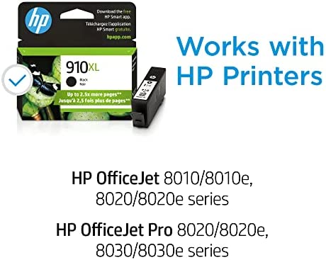 Amazon.com: HP 910XL Black High-yield Ink Cartridge | Works with HP OfficeJet 8010, 8020 Series, HP