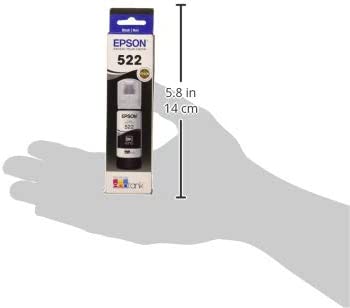 EPSON T522 EcoTank Ink Ultra-high Capacity Bottle Black (T522120-S) for select Epson EcoTank Printer