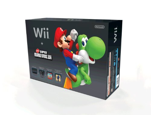 Amazon.com: Wii Black Console with New Super Mario Brothers Wii and Music CD : Video Games