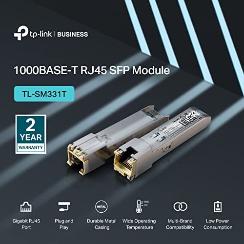 Amazon.com: TP-Link TL-SM331T | 1000Base-T RJ45 SFP Module | 1.25G Copper SFP Transceiver | SFP to E