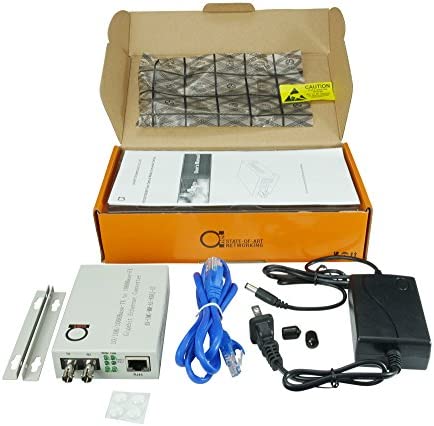 Amazon.com: Multimode ST Gigabit Fiber Media Converter - Built-in ST Fiber Module 550 m (0.34 Miles)