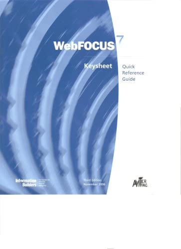 Amazon.com: Webfocus 7 Keysheet Quick Reference Guide