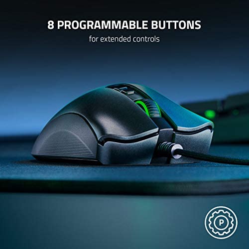 Razer DeathAdder V2 Gaming Mouse: 20K DPI Optical Sensor - Fastest Gaming Mouse Switch - Chroma RGB