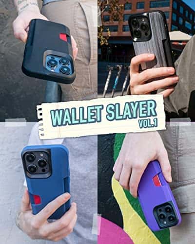 Smartish iPhone 14 Pro Wallet Case - Wallet Slayer Vol. 1 [Slim + Protective] Credit Card Holder - B