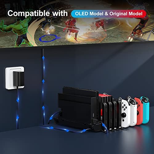 Amazon.com: Keten Switch Accessories Organizer Station, Controller & J-Cons Charger, Switch Stor