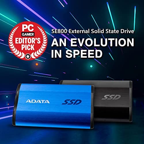 ADATA SE800 1TB IP68 Rugged - Up to 1000 MB/s - SuperSpeed USB 3.2 Gen 2 USB-C External Portable SSD