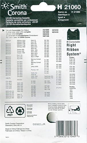 Amazon.com: SMITH CORONA CASSETTE LIFT OFF CORRECTING CASSETTE, 1/EA ( 21060 ) : Office Products