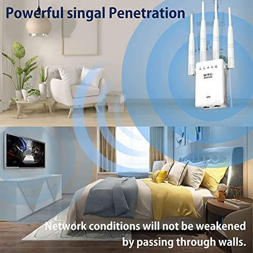 WiFi Extender Signal Booster for Home, Single Band WiFi Booster, Covers Up to 8000 Sq.ft and 32 Devi