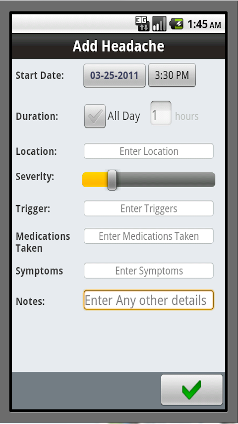 Migraine Calendar