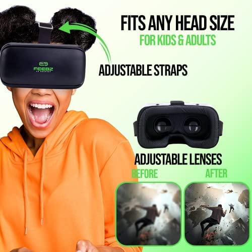 Amazon.com: Virtual Reality Headset for Kids - for iPhone & Android | Includes BT Remote Control