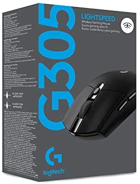 Logitech G305 LIGHTSPEED Wireless Gaming Mouse, Hero 12K Sensor, 12,000 DPI, Lightweight, 6 Programm