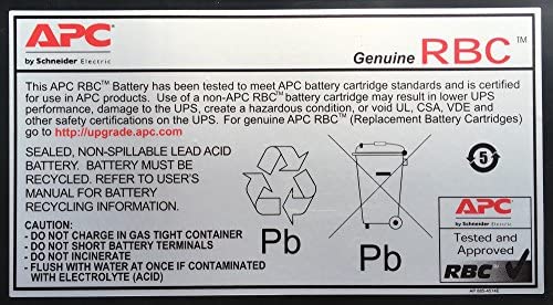 Amazon.com: APC UPS Battery Replacement, RBC7, for APC Smart-UPS Models SMT1500, SMT1500C, SMT1500US