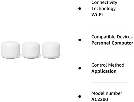 Google Nest WiFi Router 3 Pack ( One Router & Two extenders) 2ndGEneration 4x4 AC2200 Mesh Wi-Fi