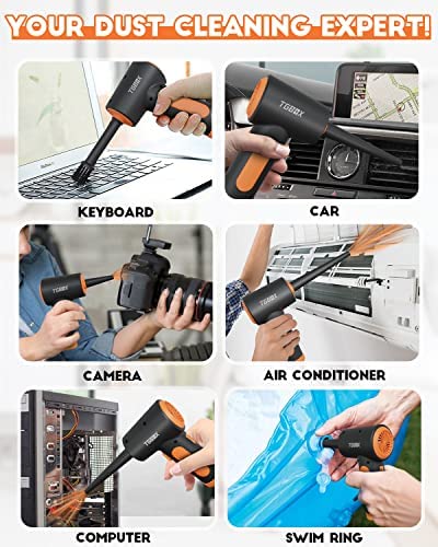 Amazon.com: TGBOX Electronic Compressed Air Duster 91000RPM, 3 Speeds Powerful Cordless Air Duster,P