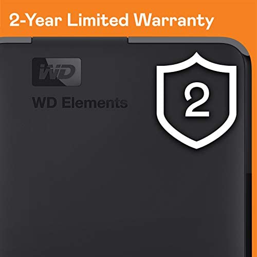 WD 5TB Elements Portable HDD, External Hard Drive, USB 3.0 for PC & Mac, Plug and Play Ready - W