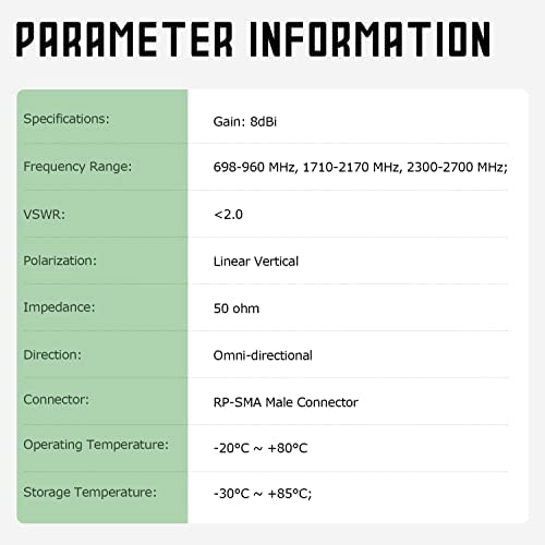 Amazon.com: Tecreddy 4G LTE Cellular Trail Camera Antenna 8dBi RP-SMA Male Antenna 2-Pack Replacemen