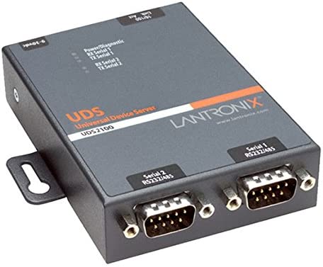 Lantronix UDS2100 2-Port Device Server - 2 x DB-9, 1 x RJ-45 (125163C)