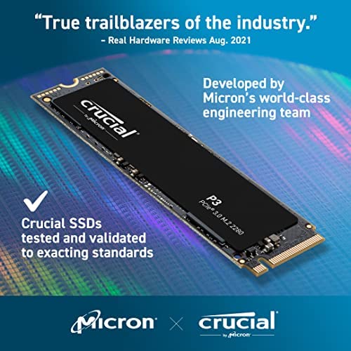 Crucial P3 1TB PCIe Gen3 3D NAND NVMe M.2 SSD, up to 3500MB/s - CT1000P3SSD8