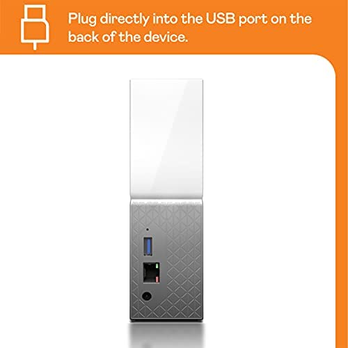 WD 4TB My Cloud Home Personal Cloud - WDBVXC0040HWT-NESN, Single Drive, White