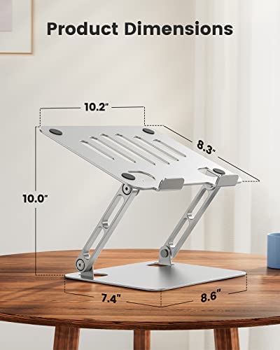 Amazon.com: HUANUO Adjustable Laptop Stand, Aluminum Laptop Riser, Ergonomic Laptop Stand for Desk,