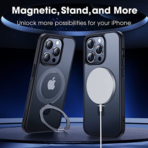 CASEKOO For iPhone 14 Pro Max Case with Magnetic Invisible Stand [Military Drop Protection] [Compati