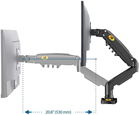 NB North Bayou Monitor Desk Mount Stand Full Motion Swivel Monitor Arm with Gas Spring for 17-30''Mo