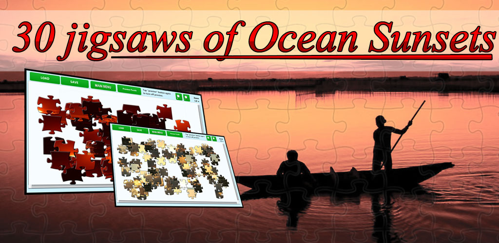 30 Jigsaws of Ocean Sunsets