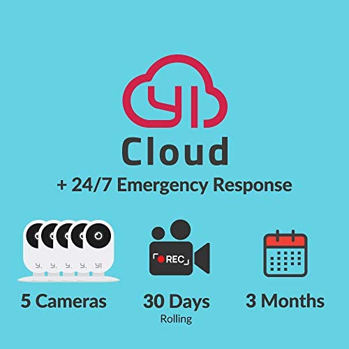 Amazon.com: YI/Kami Cloud Plan 3 Month, 5 Camera, 30d rolling storage service [PC/Mac Online Code] :