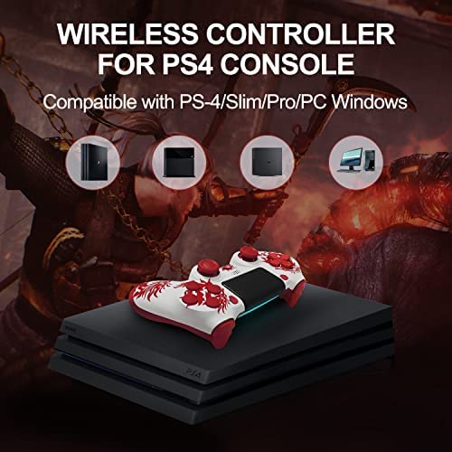 Amazon.com: Wireless Controller Compatible with PS4/Slim/Pro Console/PC with Dual Vibration/6-Axis M