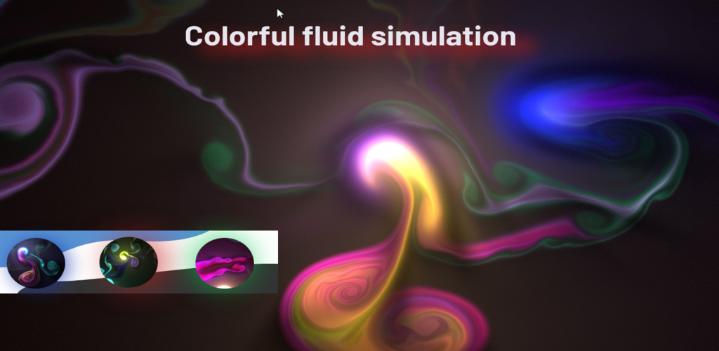 Magical colorful fluid simulation