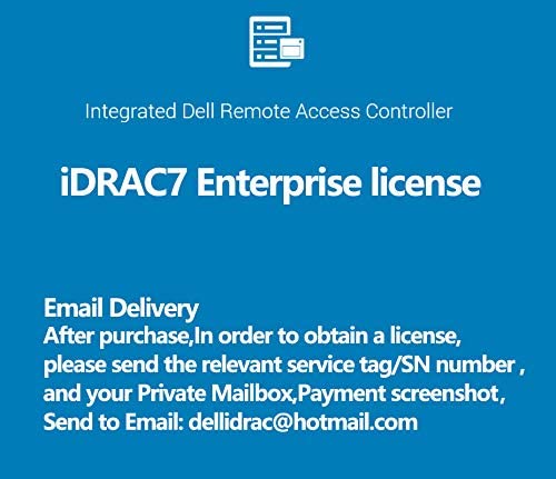 Amazon.com: iDRAC7 Enterprise License R720 R920 R820 R620 R520 R420 R320 R220 T620 IDRAC