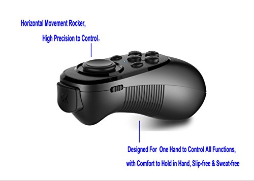 Amazon.com: VR Remote Controller Gamepad Bluetooth Control VR Video, Game, Selfie, Flip E-Book/PPT/N