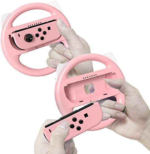 Amazon.com: momen Switch Steering Wheel for Nintendo Switch Joycon, 2 Pack Cute Racing Steering Whee