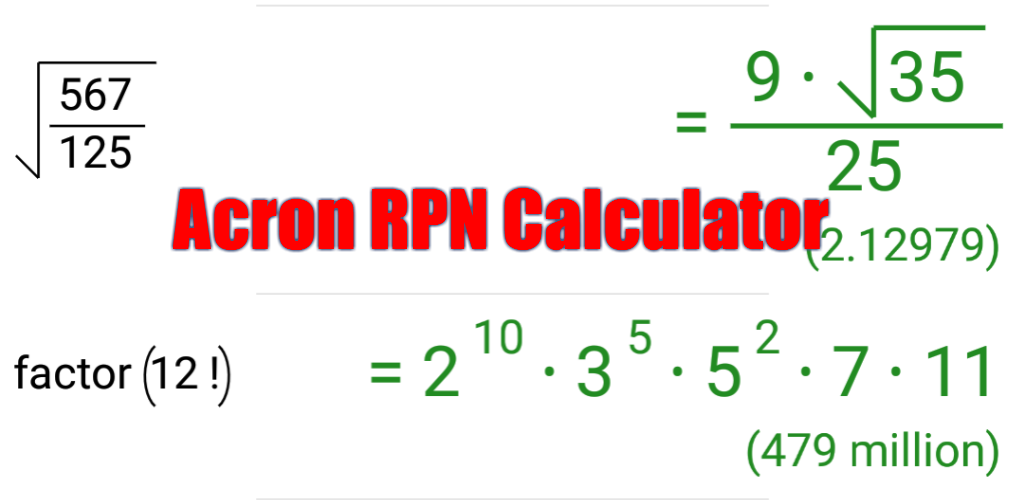 Acron RPN Calculator