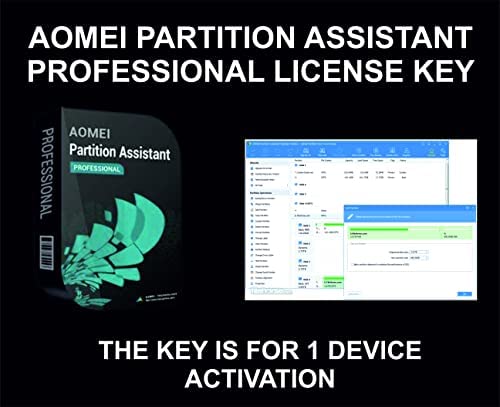 Amazon.com: Aomei Partition Assistant Professional Software, Key, For 1 Device Activation