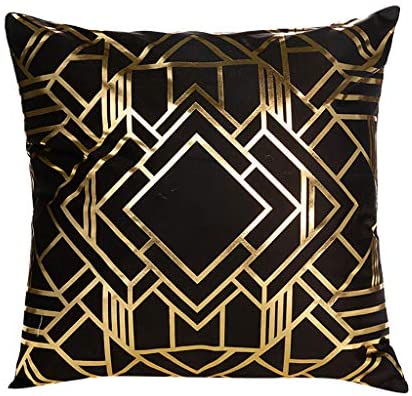 Amazon.com: 4 Pack Geometries Black and Gold Decorations Pillow Home Pillowcases Throw Pillow Cover