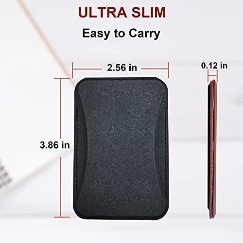 Amazon.com: Compatible with MagSafe Wallet Stand, Leather Magnetic Phone Wallet with RFID Blocking &